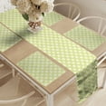 thumbnail image 2 of Ambesonne Polka Dots Table Runner & Placemats, Pastel Art Oval Shaped, Placemat 4 pcs + Runner 16"x90", Pale Green Ivory, 2 of 2