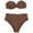 I, variant on Cathalem Bikini Tops for Women Large Breast Halter Deep V Neck Back Hook Cheeky Bottom Stitching Embroidered,I S