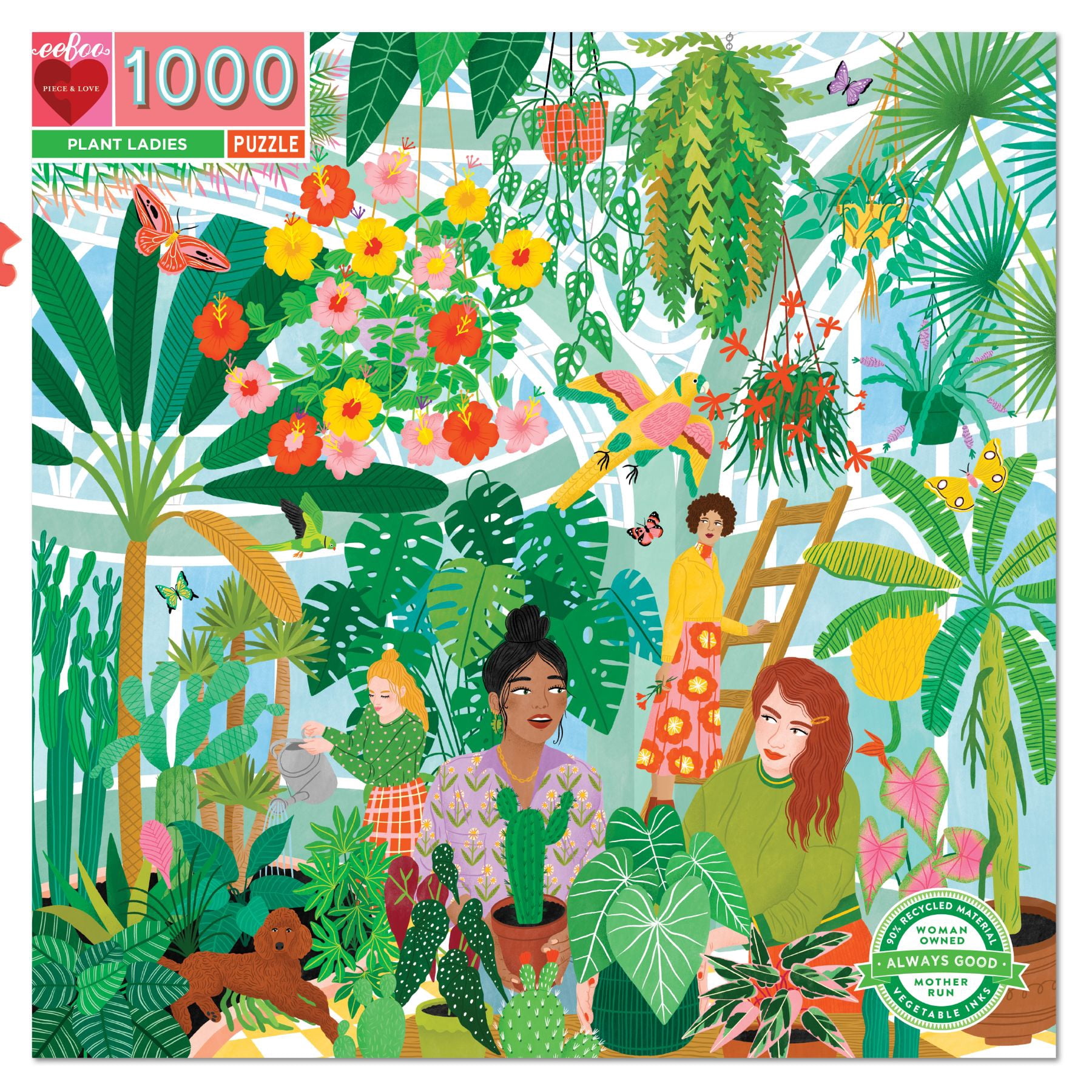 Eeboo 1000 Piece Puzzle for Adults or Kids, Colorful Design Jigsaw Puzzles