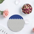 thumbnail image 4 of FMSHPON Geometric Blue Abstract Herringbone Pattern Set of 8 Round Coaster for Drinks, Absorbent Ceramic Stone Coasters Cup Mat with Cork Base for Home Kitchen Room Coffee Table Bar Decor, 4 of 6