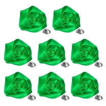 8-Pack Lapel Pin for Men Suits, 1.97" Flower Boutonnieres Brooch [Dark Green]