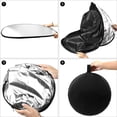 thumbnail image 3 of 24" x36" (60x90cm) 5-in-1 Collapsible Light Reflector & Diffuser - Translucent, Silver, Gold, White, Black, Multi Disc Photography Reflector for Studio Outdoor Photography, 3 of 8