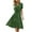 DT-Green, variant on DailyTrove Women's Belted Denim Midi Dress, Short Sleeve, Casual Work & Weekend Outfit, Mid-Weight Cotton Fabric