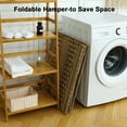 thumbnail image 6 of CHERISHGARD Laundry Hamper 135L Handwoven Rattan Laundry Basket with Lid & Heightened Feet 3 Removable Liner Bags 26x13x26 Inches, 6 of 6