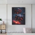 thumbnail image 6 of Gaeub Cosmic Red Sparkle Dice Print Canvas Wall Art for Bathrooms Bedroom,Wall Decor,Framed Artwork for Wall,Modern Wall Decorations Prints Picture,Home Decor Wall Pictures 30" x 40", 6 of 8