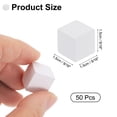 thumbnail image 2 of Paquete de 50 bloques de madera para manualidades, cubo de madera sin terminar de 9/16", blanco, 2 of 6