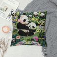 thumbnail image 2 of Orinice Panda Graphic Decorative Throw Pillow Cover for Home Couch Living Room Bed Sofa - High-Quality Short Plush Material - Invisible Zipper Design - 1PC 24x24in, 2 of 5