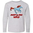 thumbnail image 3 of Inktastic Born to Run Wild- galloping horse Long Sleeve Youth T-Shirt, 3 of 5