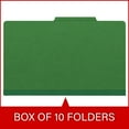 thumbnail image 5 of 25 Pt. Pressboard Classification Folders, 2/5 Cut ROC Top Tab, Legal Size, No Dividers, Green (Box of 25), 5 of 8