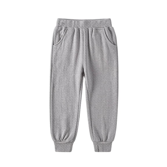 KyCheLot Kids Sweatpants with Pockets Elastic Waist Solid Color Activewear Breathable Outdoor Joggers