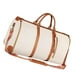 thumbnail image 3 of Bolsa de lona para ropa, bolsa para traje, práctica bolsa de mano de gran capacidad para mujer, bolsa de lona para viajes, vacaciones, senderismo Beige Marrón, 3 of 8