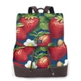 thumbnail image 1 of Balery Strawberry2 Mochila de Cuero para Mujeres, Gran Capacidad, Bolsa de Viaje Multifuncional, Mochila de Cuero y Bolsa de Hombro para Mujeres, 1 of 4