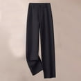 thumbnail image 2 of UAMVSH Dress Pants for Women Casual Cotton Linen Work Office Pants with Pockets Soft Elastic Waist Wide Leg Business Suit Pants(X-Large,Black), 2 of 5
