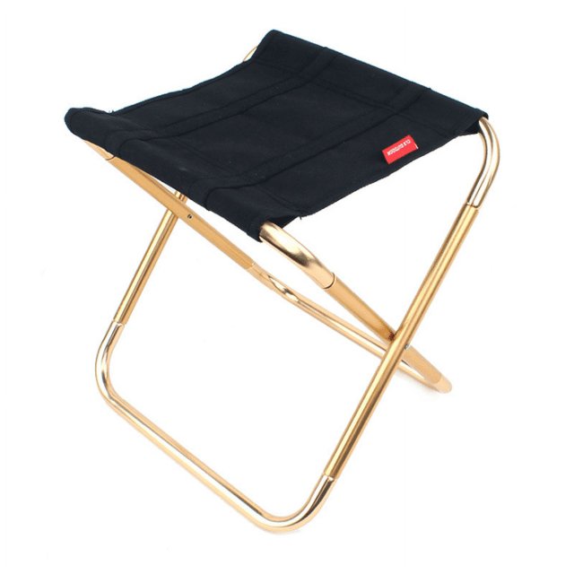 Taburete plegable de aleación de aluminio, silla plegable portátil Mazha, taburete plegable ligero para exteriores (negro