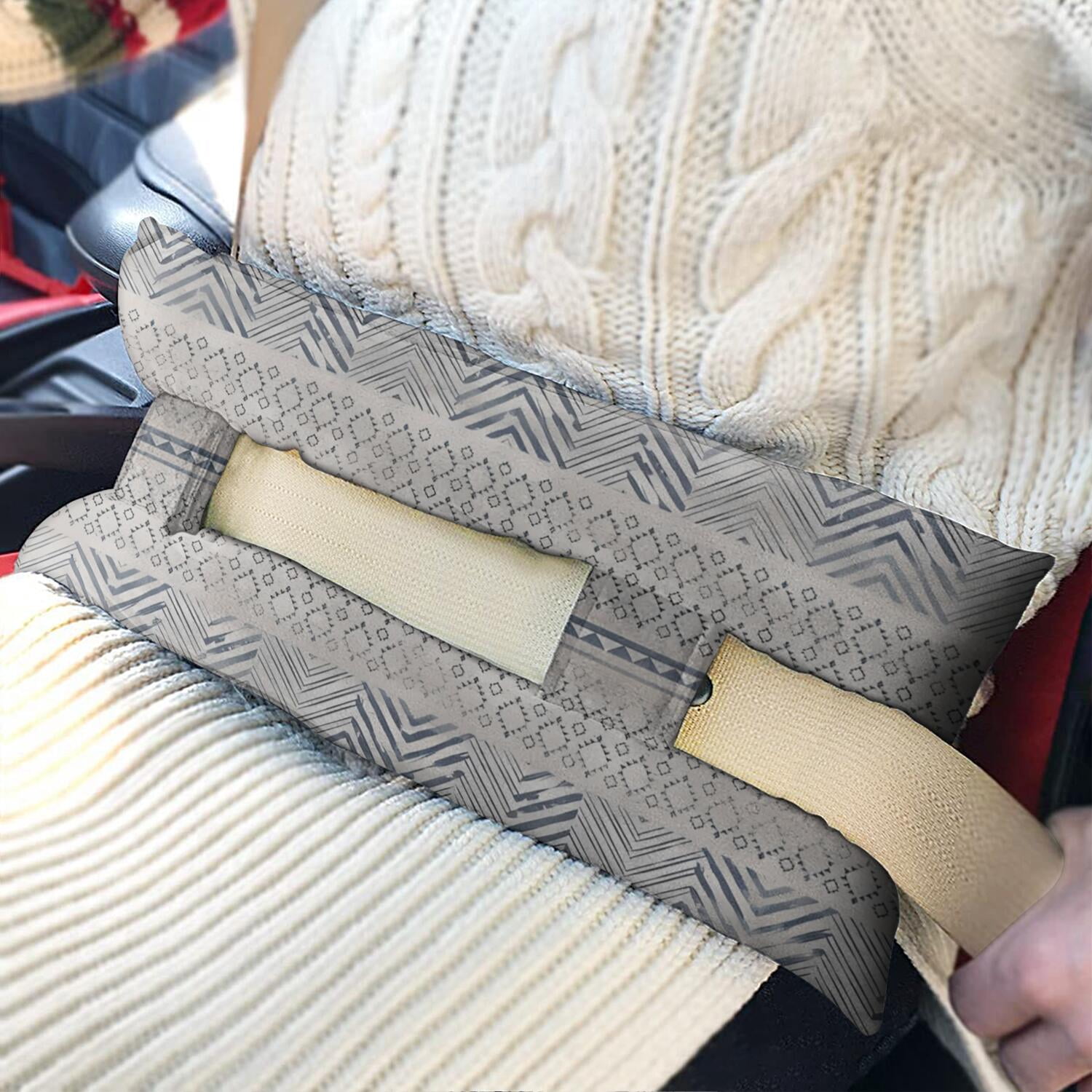 Universal Surgery Seat Belt Pillow Protective Cushion for Mastectomy, Heart & Hysterectomy (Artistic Patterns)
