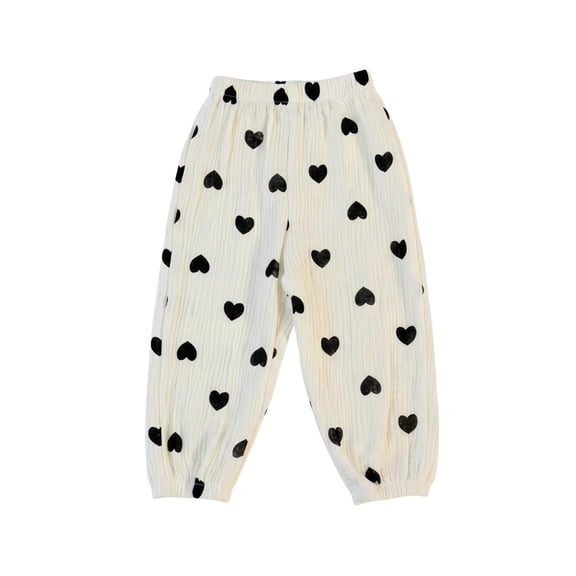 Toddler Kids Cotton Linen Harem Pants Baby Girls Floral Joggers Bloomers Baggy Sweatpants Double Layer Athletic Active Wear
