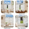 thumbnail image 4 of Cortinas Jinchan Floral de Lino para Cocina 66x61 cm Azul Beige 2 Paneles, 4 of 9