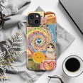 thumbnail image 6 of Whimsical Cat Collage Phone Case, Cute Rainbow Spiral & Sun Scrapbook Cover for iPhone 17 16 15 14 13 12 11 Plus Pro Max Mini, 6 of 6