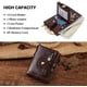 thumbnail image 2 of Cartera para hombre con bloqueo de cadena Cartera de cuero genuino para hombre Cartera plegable con tarjetero y bolsillo para monedas con cremallera Monedero Regalo de Navidad, 2 of 4
