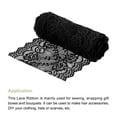 thumbnail image 4 of Uxcell 5.9 inch Wide Polyester Floral Pattern Lace Trim Ribbon for Sewing Making Black 5 Yard, 4 of 7