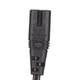 thumbnail image 3 of Cables de alimentación IEC320 C8 a IEC320 C7 duales Y macho dividido a hembra doble 1 en 2 salidas Cable de alimentación de CA 0,3 m/0,98 pies, 3 of 8