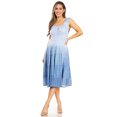 thumbnail image 5 of Sakkas Spring Maiden Ombre Peasant Dress - Navy Blue - One Size, 5 of 5