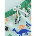 thumbnail image 6 of FEORJGP Toddler Boy Swimwear Shorts 6M 1Y 2Y 3Y 4Y Kids Summer Beach Shorts Elastic Waist Shorts Cartoon Dinosaur Print Pants Swimming Trunk Cute Casual Bottom, 6 of 7