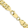 thumbnail image 6 of Auriga Fine Jewelry 10K Yellow Gold 6.75mm Flat Beveled Curb Anklet 9" for Women, 6 of 6