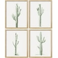 thumbnail image 3 of PixonSign Framed Southwest Saguaro Desert Cactus Wall Art, Set of 4 Nature Wilderness Succulents Plants Wall Prints, Botanical Floral Wall Décor, Modern Relax Clam Home Artwork - 12"x16" Natural, 3 of 5