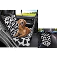 thumbnail image 4 of Garronmavis 3 PCS Car Seat Cover Dog Car Seat Cover for Back Seat Dog Bandanas Car Trash Bag Hanging Pet Car Seat Protection for Most Cars Trucks SUVs Black And White Cow Print, 4 of 6