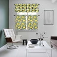 thumbnail image 4 of Lemon Yellow Kitchen Curtains Sets for Windows 24 Inch Length, Watercolor Fruit Black White Buffalo Plaid Rod Pocket Window Treatments Tier Curtains and Valances Set for Bedroom/Bathroom, 4 of 8
