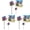 B-6Pcs, variant on Reflective Pinwheels for Yard Garden, 2 Pack Sparkly Colorful Wind Spinners with Stakes, Bird Repellent Deterrent Devices to Scare Birds Away from Patio Farm Balcony