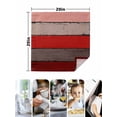 thumbnail image 5 of nqOlkjepod Red Wooden Cloth Napkins Set of 4 Reusable Dinner Napkins, Grey Stripe Gradient Country Rustic Grain Cocktail Napkin Washable Table Napkins for Wedding/Holiday Party/Baby Shower 20"x20", 5 of 8
