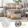 thumbnail image 6 of Orange Fall Outdoor Waterproof Pillow Covers, Thanksgiving Pumpkins Botanical Autumn Decorative Square Throw Pillowcase Sofa Cushion Sham for Patio/Couch/Chair, 18"x18" 2 Pack, 6 of 8