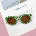 thumbnail image 1 of Kids Cute Checker Panel Color Sunglasses Uv Protection Glasses Trendy Sun Glasses, 1 of 7