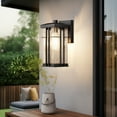 thumbnail image 6 of Outdoor Wall Lantern Exterior Porch Light Fixture Outside Garage Sconce Lighting Waterproof Farmhouse Wall Mount Carriage Lamp for House Patio Doorway, 6 of 9