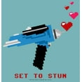 thumbnail image 2 of Women's Star Trek Valentine's Pixel Set Phasers to Stun  Racerback Tank Top Tahiti Blue Medium, 2 of 4