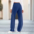 thumbnail image 6 of ClodeEU Wide Leg Baggy Pants for Women,Elastic Waist Drawstring Sweatpants with Pockets Blue,Womens Plus XXL, 6 of 7
