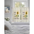 thumbnail image 3 of Sunflower Bathroom Window Curtain, Vintage Botanical Light Filtering Coffee Kitchen Curtains, Bedroom Living Room Curtains 2 Panel 84"x45", 3 of 6
