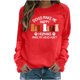 thumbnail image 2 of Puntoco - Camiseta estampada para mujer, blusa de manga larga, cuello redondo, tops casuales, sudadera Puntoco Puntoco-3060, 2 of 4