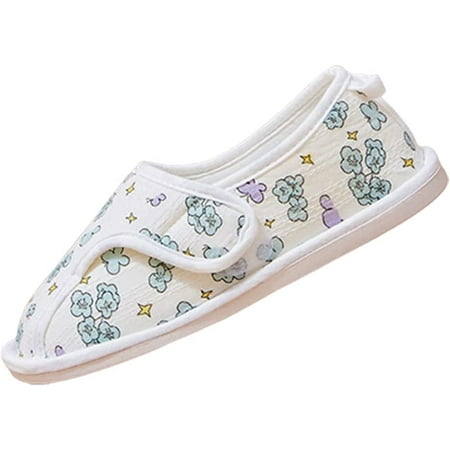 

CoCopeaunt Women Cute Slippers Cootton Adjustable Closure Breathable Memory Foam House Slides Anti-Slip Indoor Outdoor Shoes