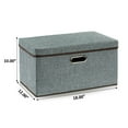 thumbnail image 5 of Large Collapsible Storage Bins with Lids Linen Fabric Foldable Storage Boxes Organizer Containers Organization Baskets for Bedroom Closet Set of 2, 5 of 5