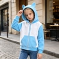 thumbnail image 5 of Likimi Children Girls Hoodies With Pocket Zipper Color Block Hooded Sweatshirt For Girls Long Sleeve Everyday Wear Fashionable Pullover Size 2-3 Years, 5 of 5