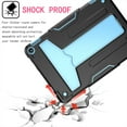 thumbnail image 4 of Dteck Case for Amazon Fire HD 10 2021/HD10 Plus 2021 10.1-inch 11th Generation,Shockproof 3-Layer-Protection Hybrid Rubber Hard PC Back Protective Kickstand Cover，Black+Blue, 4 of 4