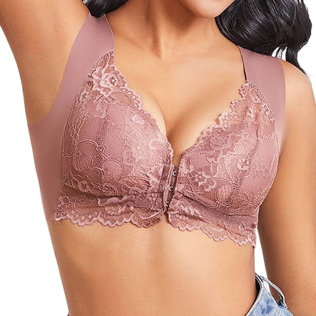 Sujetador con aros y sujeción ligera para mujer - Sujetador camiseta con tirantes convertibles y espalda en U lisa