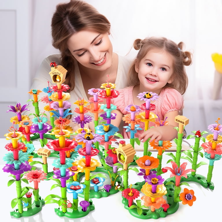 Lucky Doug, Toys, 235 pcs Flower Garden Building Set for Toddlers