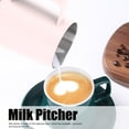 thumbnail image 3 of LAZIOEGR 304 Stainless Steel Milk Pitcher 310ml – Rust‑Proof, Scale‑Marked, Pointed‑Mouth Frother for Latte & Milk Tea, 3 of 8