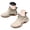 White, variant on Men's Ankle Rain Boots Waterproof Rubber Garden Shoes Arch Support Slip on Chelsea Rainboots for Gardening Fishing Boating Camping Sailing (Red,9.5)