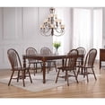 thumbnail image 6 of Andrews 7Pc 76-in Rectangle Butterfly Extendable Dining Set /Chestnut Brown Wood, 6 of 7