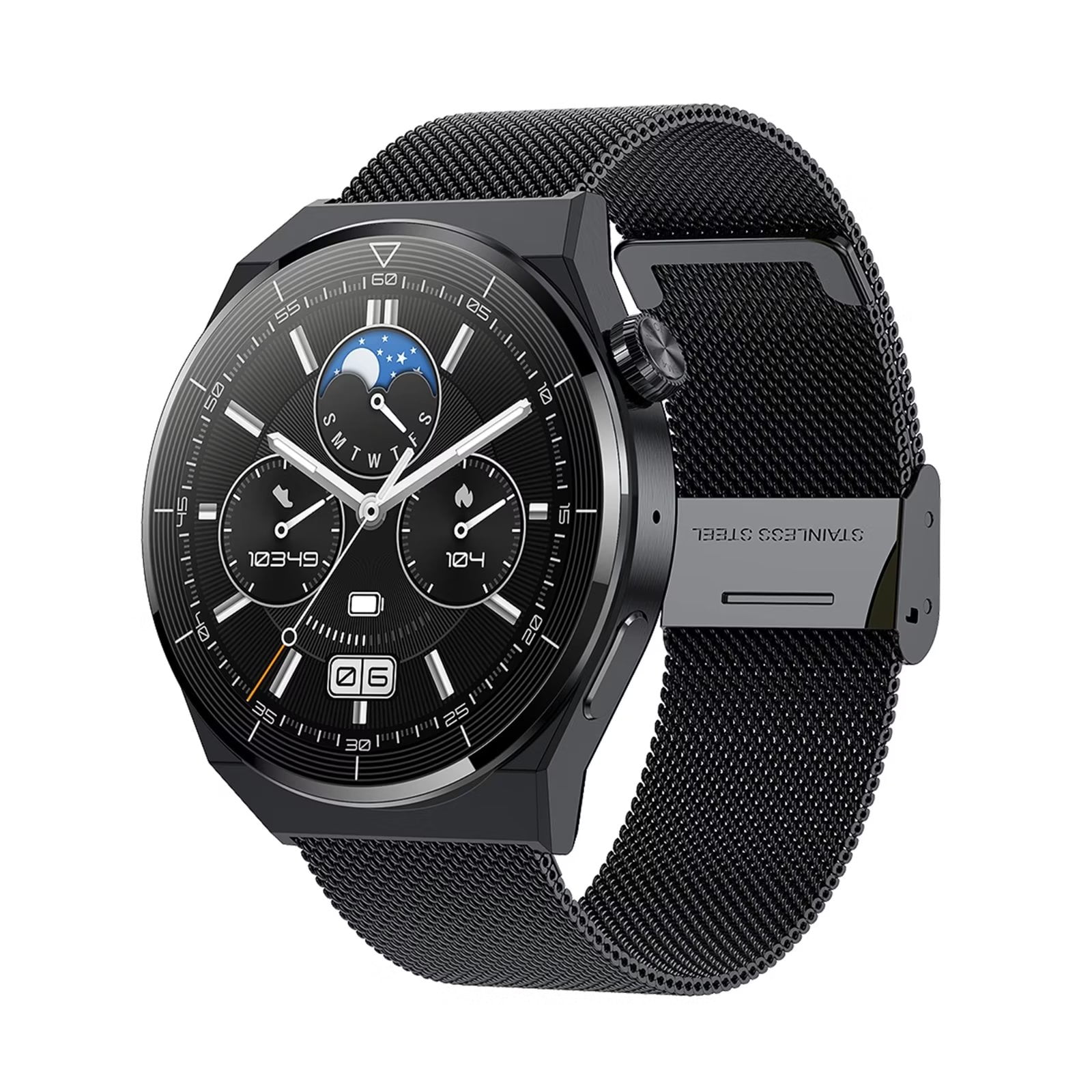 LIGE Smart watches Mens Fitness Heart Rate Tracker Watch Call and Text Answer Smart Wristwatch for Men Black